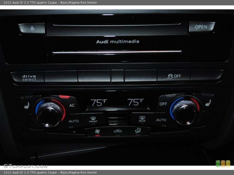 Black/Magma Red Interior Controls for the 2013 Audi S5 3.0 TFSI quattro Coupe #80848309