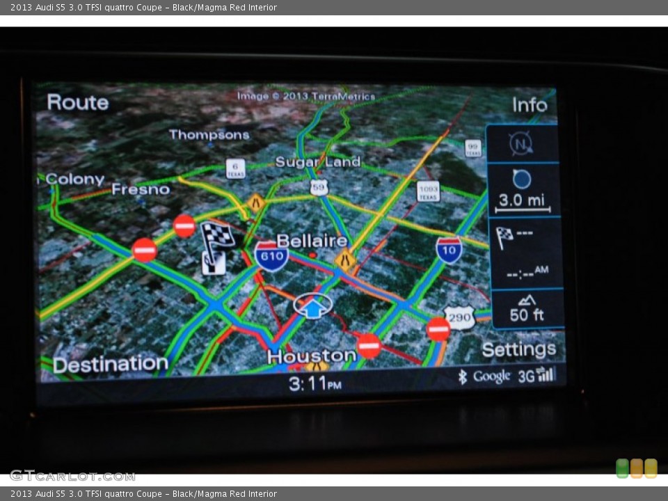 Black/Magma Red Interior Navigation for the 2013 Audi S5 3.0 TFSI quattro Coupe #80848373