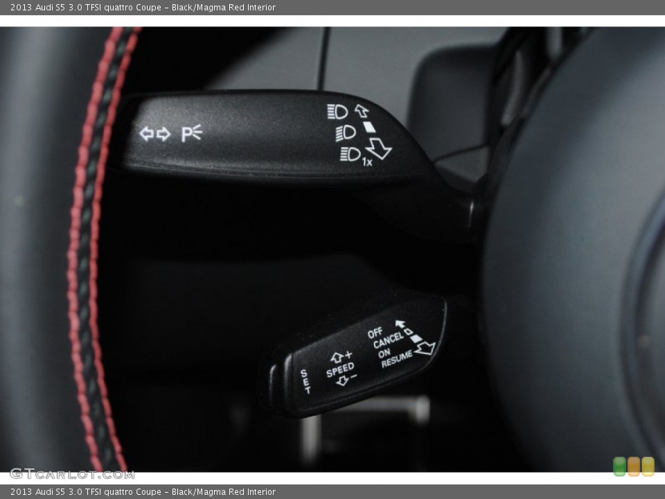 Black/Magma Red Interior Controls for the 2013 Audi S5 3.0 TFSI quattro Coupe #80848610