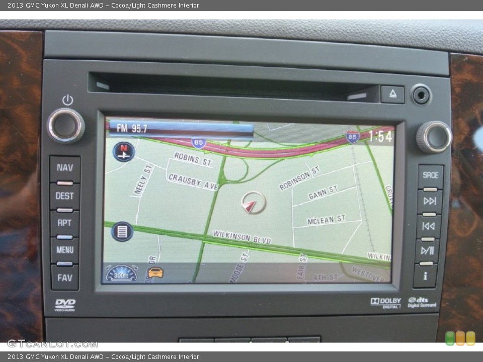Cocoa/Light Cashmere Interior Navigation for the 2013 GMC Yukon XL Denali AWD #80848648