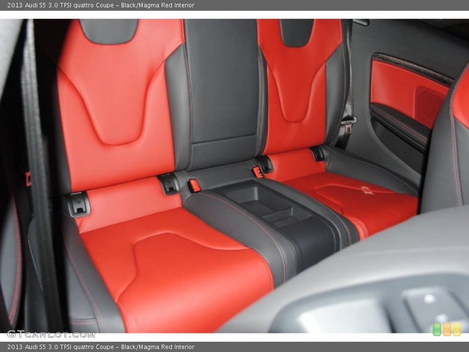 Black/Magma Red Interior Rear Seat for the 2013 Audi S5 3.0 TFSI quattro Coupe #80848792