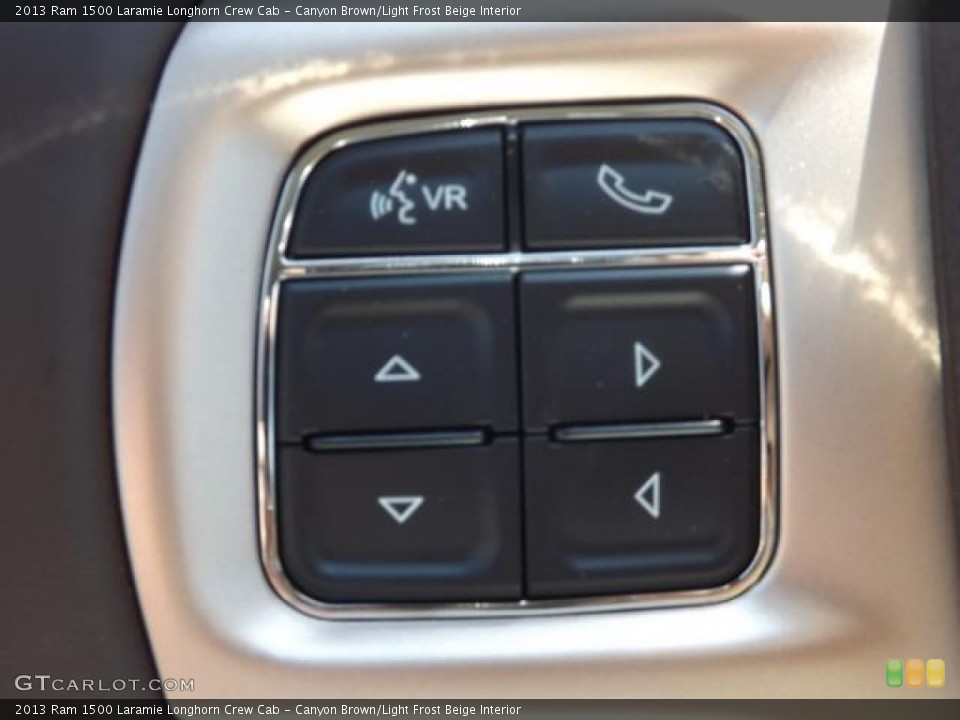 Canyon Brown/Light Frost Beige Interior Controls for the 2013 Ram 1500 Laramie Longhorn Crew Cab #80853406