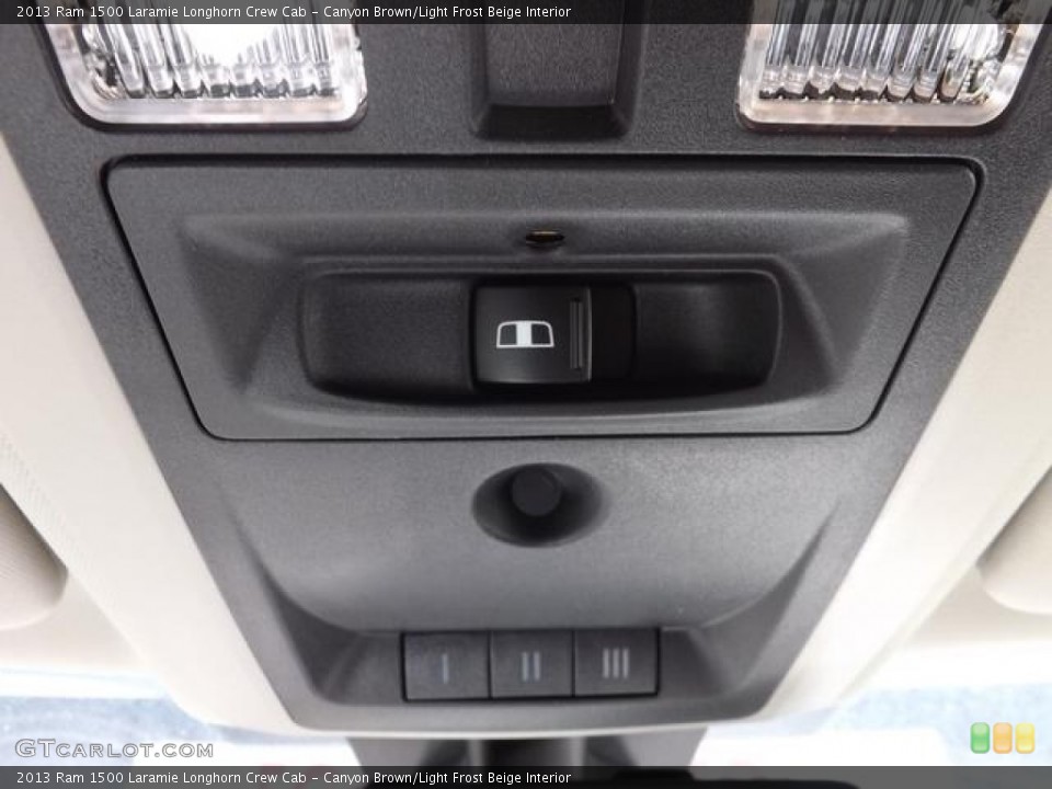Canyon Brown/Light Frost Beige Interior Controls for the 2013 Ram 1500 Laramie Longhorn Crew Cab #80853538