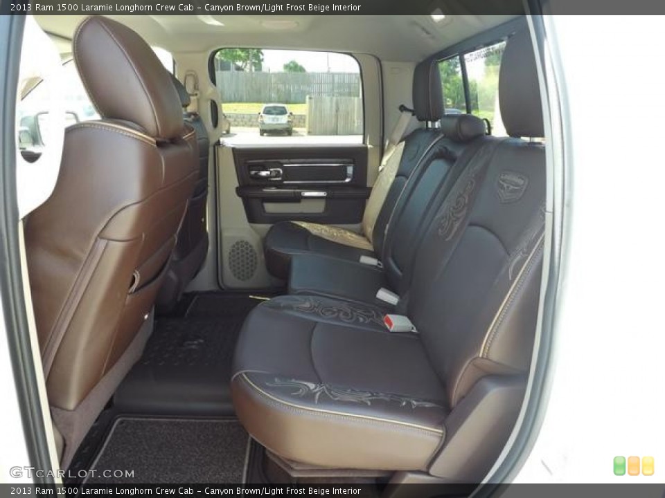 Canyon Brown/Light Frost Beige Interior Rear Seat for the 2013 Ram 1500 Laramie Longhorn Crew Cab #80853604