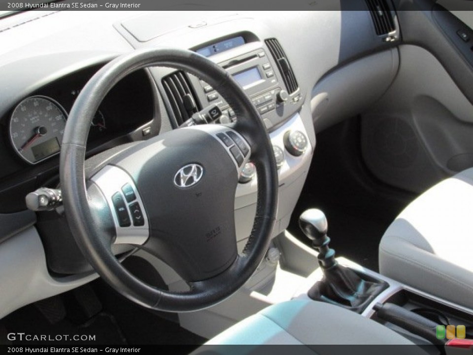 Gray Interior Steering Wheel for the 2008 Hyundai Elantra SE Sedan #80854024