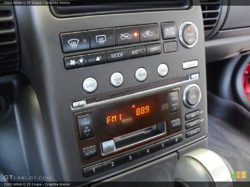 Graphite Interior Controls for the 2003 Infiniti G 35 Coupe #80855850