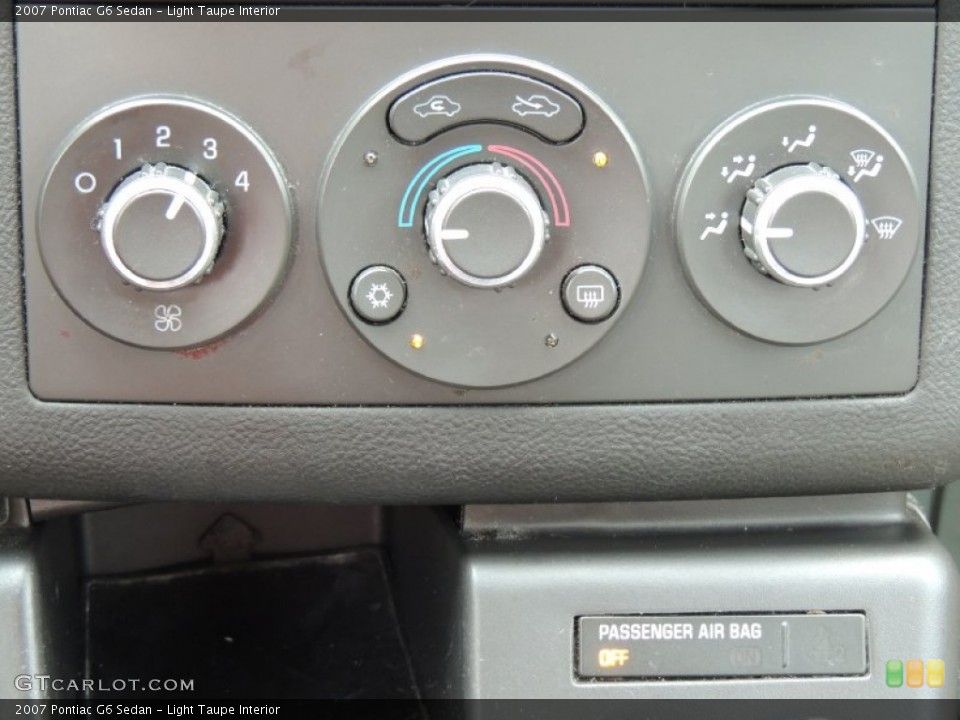 Light Taupe Interior Controls for the 2007 Pontiac G6 Sedan #80857447