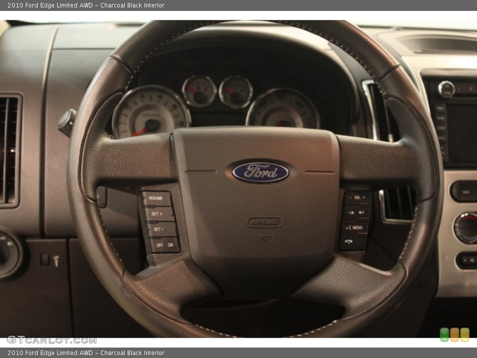 Charcoal Black Interior Steering Wheel for the 2010 Ford Edge Limited AWD #80857531