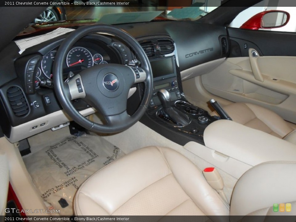 Ebony Black/Cashmere 2011 Chevrolet Corvette Interiors