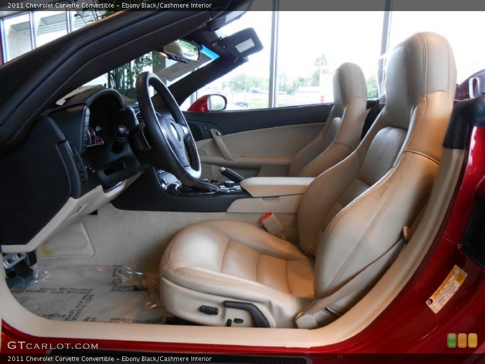 Ebony Black/Cashmere Interior Photo for the 2011 Chevrolet Corvette Convertible #80858827