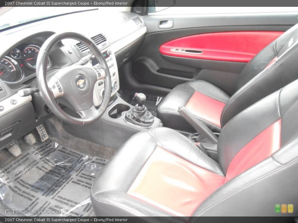 Ebony/Red 2007 Chevrolet Cobalt Interiors