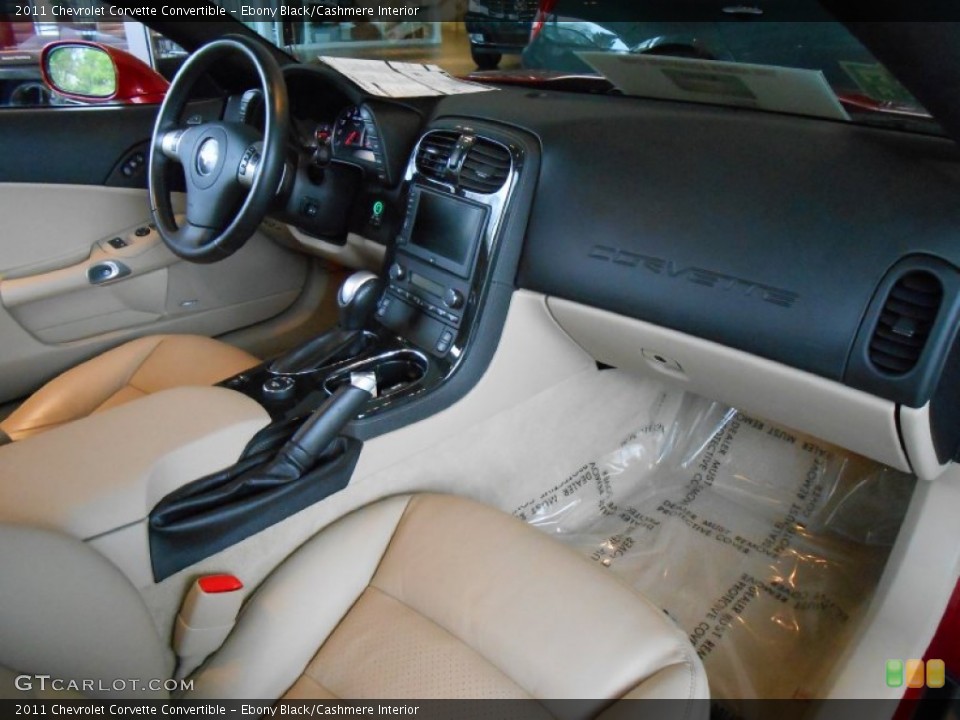 Ebony Black/Cashmere Interior Dashboard for the 2011 Chevrolet Corvette Convertible #80858874