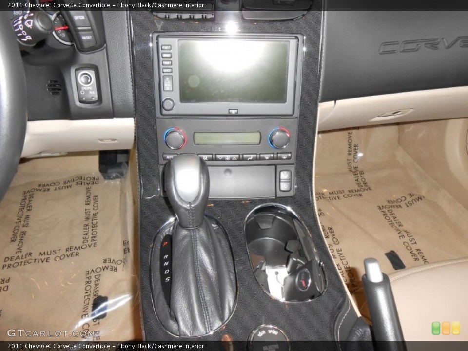 Ebony Black/Cashmere Interior Controls for the 2011 Chevrolet Corvette Convertible #80859079