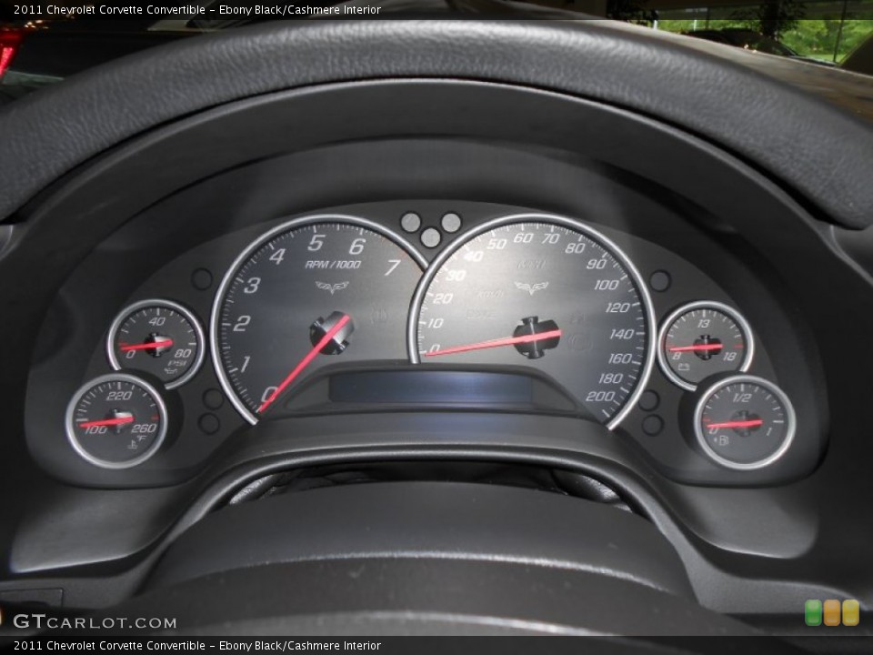 Ebony Black/Cashmere Interior Gauges for the 2011 Chevrolet Corvette Convertible #80859134