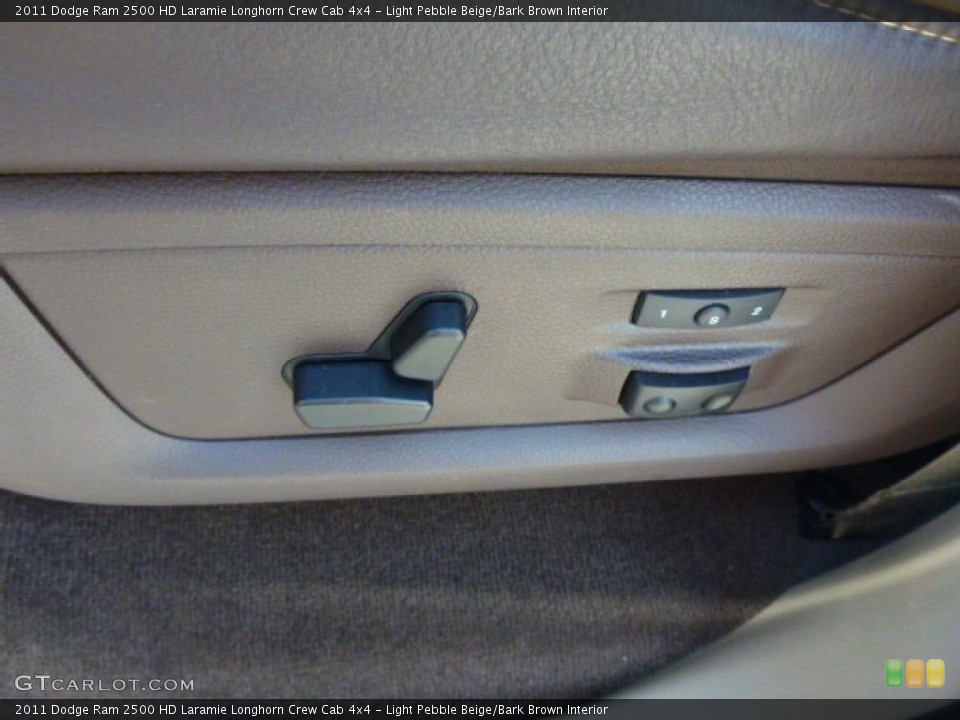 Light Pebble Beige/Bark Brown Interior Controls for the 2011 Dodge Ram 2500 HD Laramie Longhorn Crew Cab 4x4 #80859844