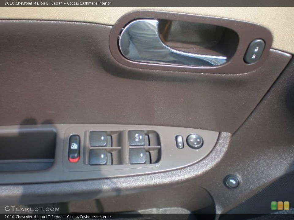 Cocoa/Cashmere Interior Controls for the 2010 Chevrolet Malibu LT Sedan #80860825