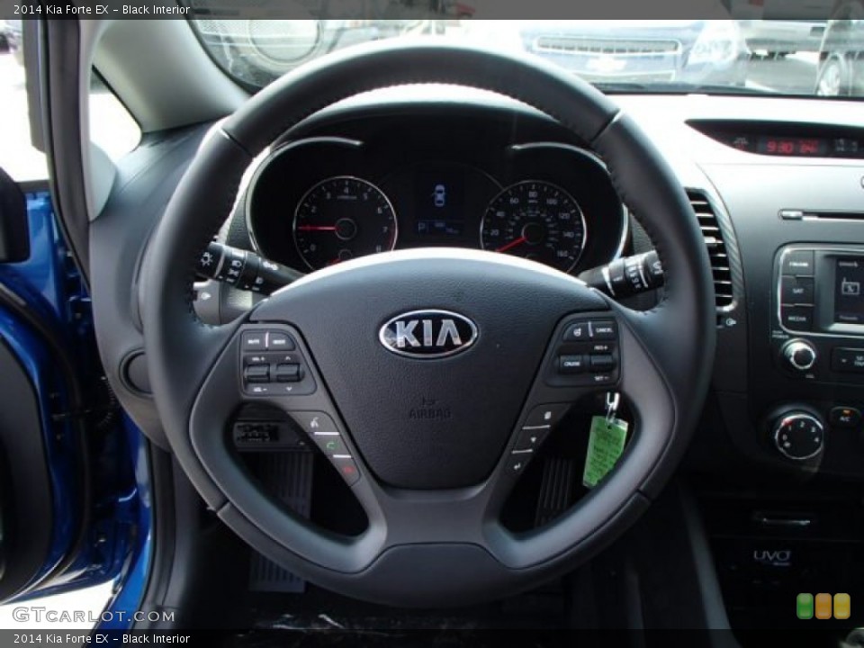 Black Interior Steering Wheel for the 2014 Kia Forte EX #80860837