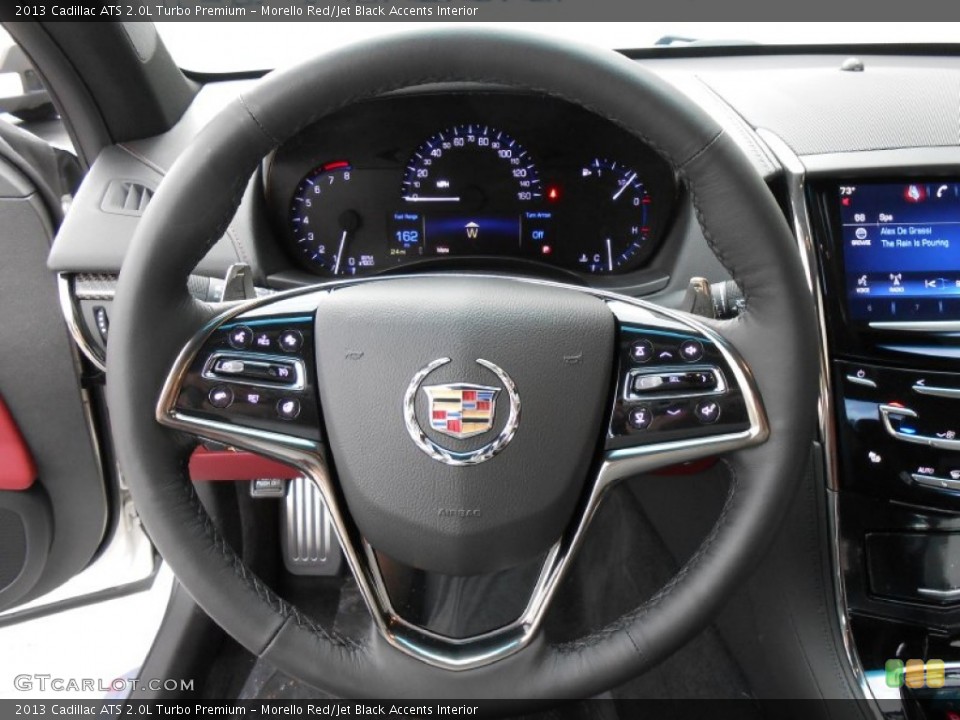 Morello Red/Jet Black Accents Interior Steering Wheel for the 2013 Cadillac ATS 2.0L Turbo Premium #80862078