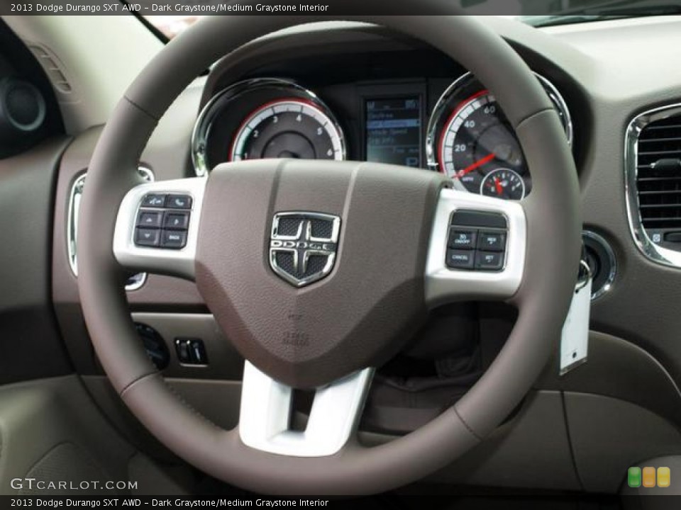 Dark Graystone/Medium Graystone Interior Steering Wheel for the 2013 Dodge Durango SXT AWD #80862204