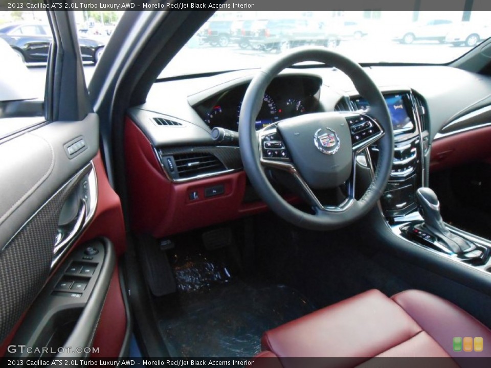 Morello Red/Jet Black Accents Interior Dashboard for the 2013 Cadillac ATS 2.0L Turbo Luxury AWD #80862312