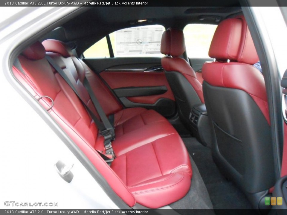 Morello Red/Jet Black Accents Interior Rear Seat for the 2013 Cadillac ATS 2.0L Turbo Luxury AWD #80862340
