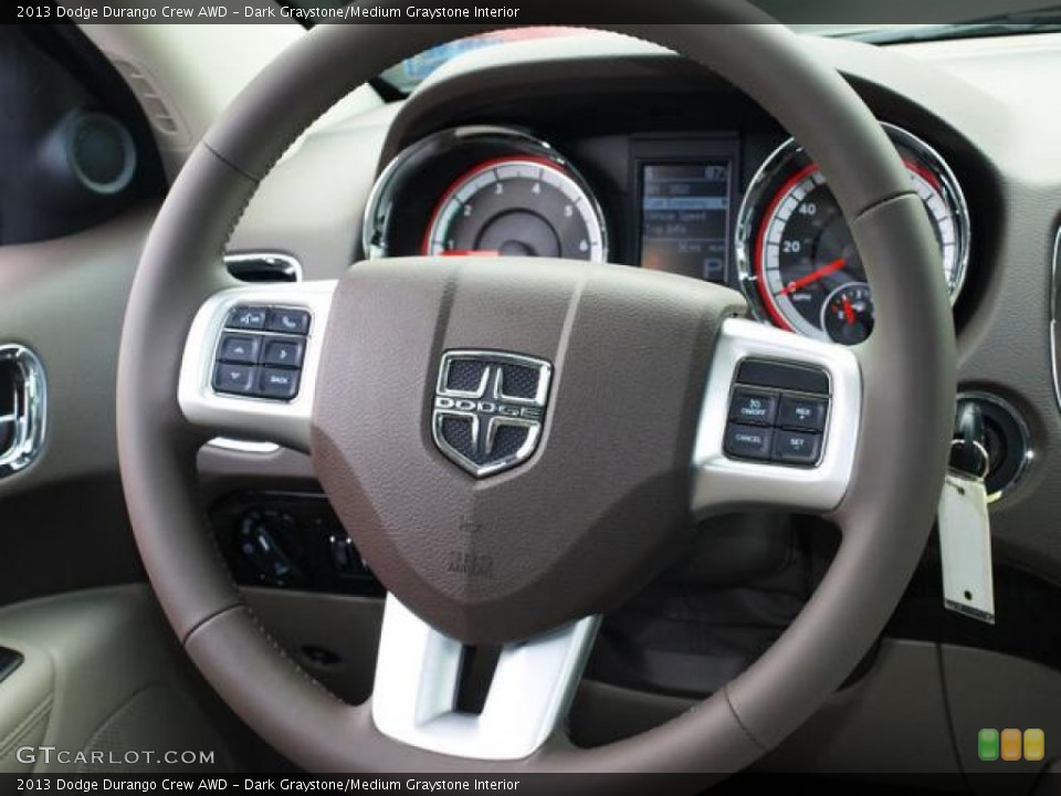 Dark Graystone/Medium Graystone Interior Steering Wheel for the 2013 Dodge Durango Crew AWD #80862427