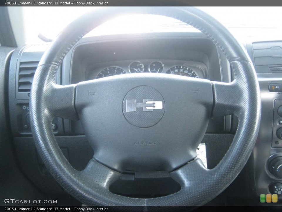 Ebony Black Interior Steering Wheel for the 2006 Hummer H3  #80862722