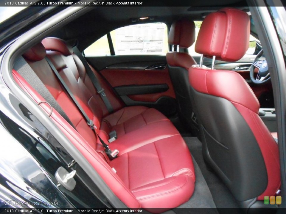Morello Red/Jet Black Accents Interior Rear Seat for the 2013 Cadillac ATS 2.0L Turbo Premium #80862742
