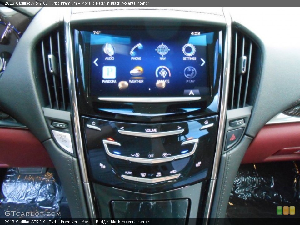 Morello Red/Jet Black Accents Interior Controls for the 2013 Cadillac ATS 2.0L Turbo Premium #80862835