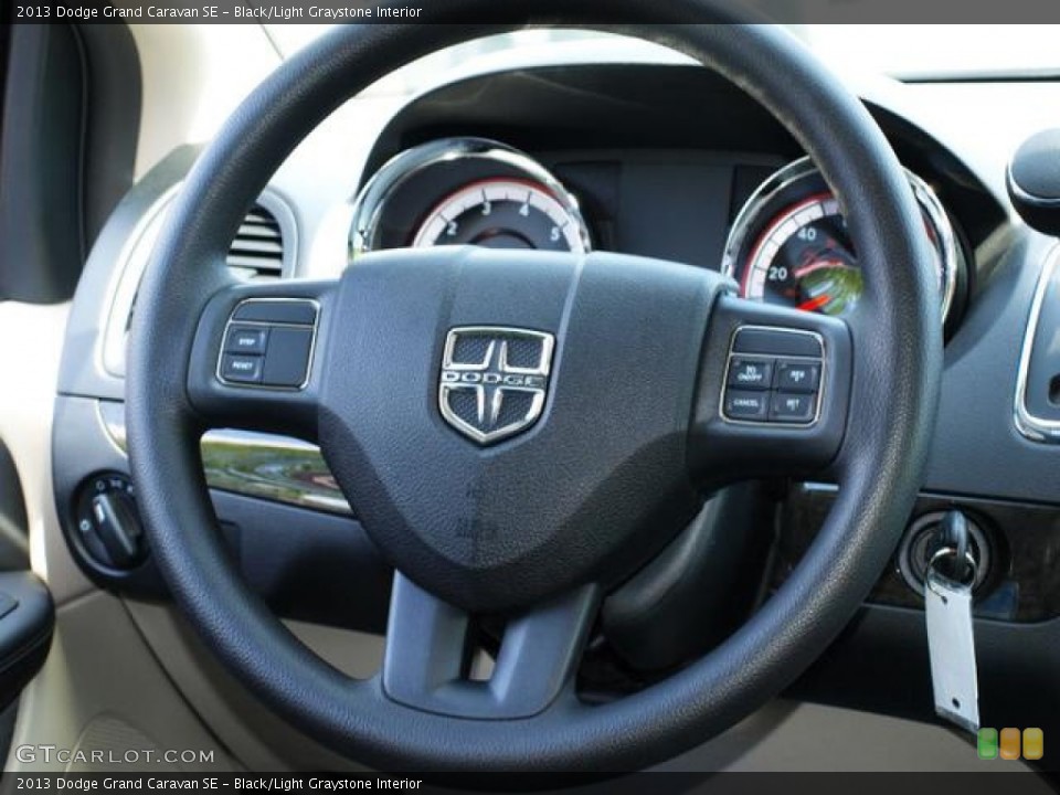 Black/Light Graystone Interior Steering Wheel for the 2013 Dodge Grand Caravan SE #80862968