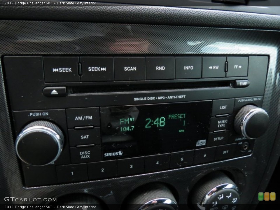 Dark Slate Gray Interior Audio System for the 2012 Dodge Challenger SXT #80863426