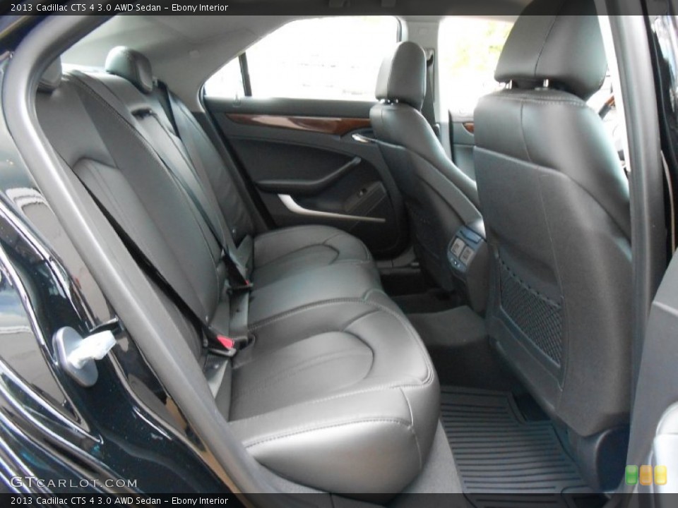 Ebony Interior Rear Seat for the 2013 Cadillac CTS 4 3.0 AWD Sedan #80863501