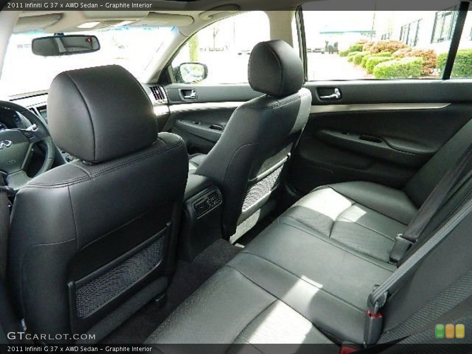 Graphite Interior Rear Seat for the 2011 Infiniti G 37 x AWD Sedan #80863597