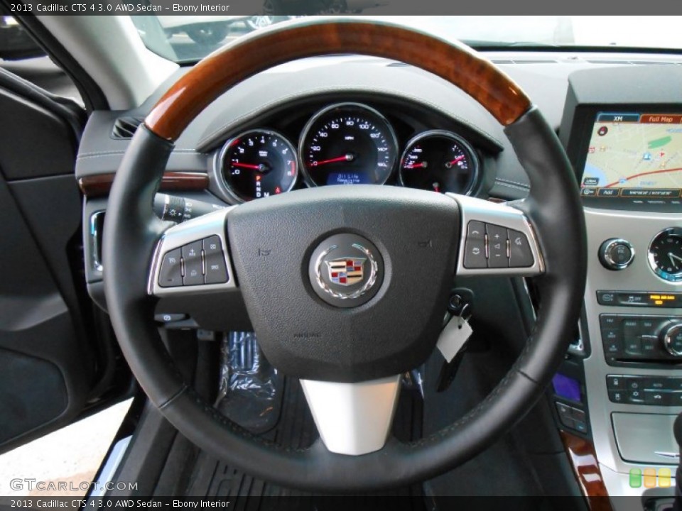 Ebony Interior Steering Wheel for the 2013 Cadillac CTS 4 3.0 AWD Sedan #80863623