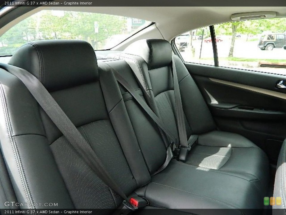 Graphite Interior Rear Seat for the 2011 Infiniti G 37 x AWD Sedan #80863638