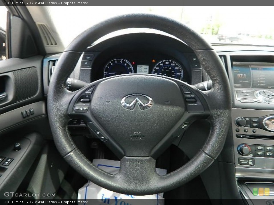 Graphite Interior Steering Wheel for the 2011 Infiniti G 37 x AWD Sedan #80863702
