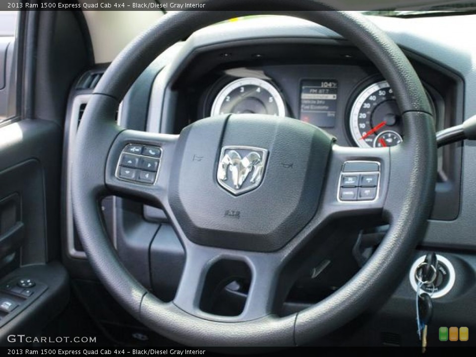 Black/Diesel Gray Interior Steering Wheel for the 2013 Ram 1500 Express Quad Cab 4x4 #80864228