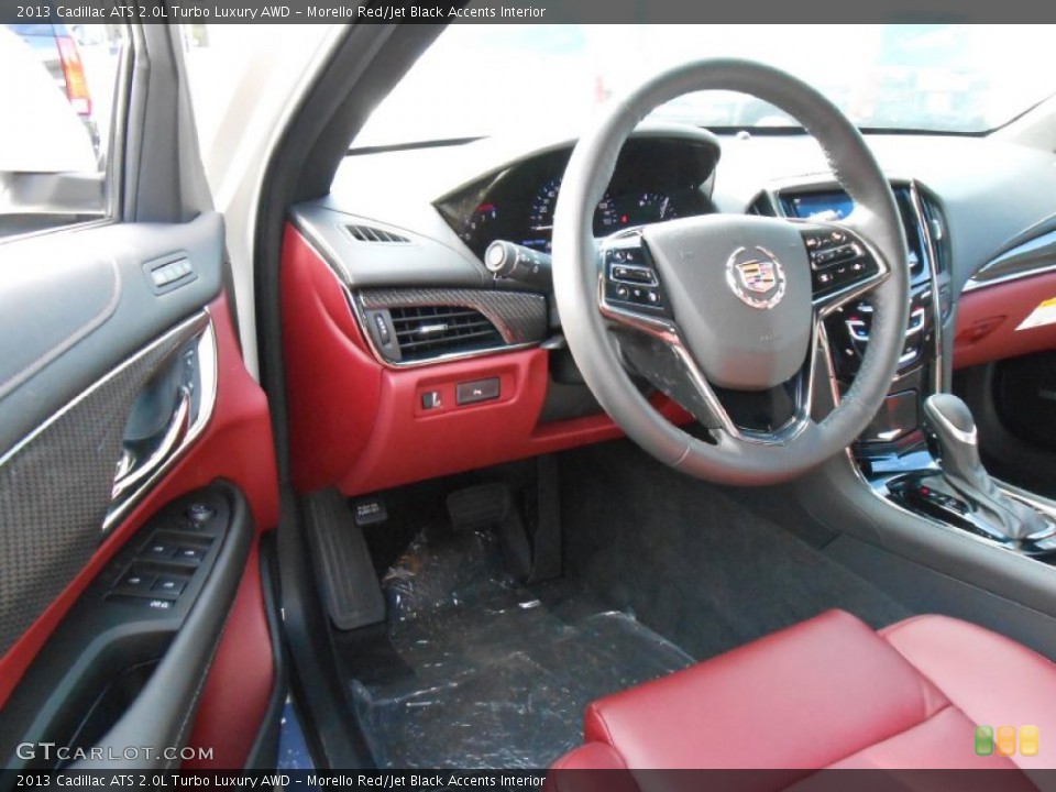 Morello Red/Jet Black Accents Interior Photo for the 2013 Cadillac ATS 2.0L Turbo Luxury AWD #80864599