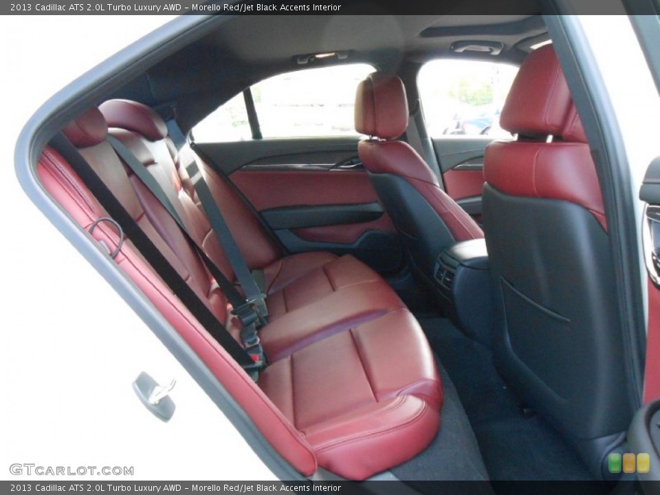 Morello Red/Jet Black Accents Interior Rear Seat for the 2013 Cadillac ATS 2.0L Turbo Luxury AWD #80864626