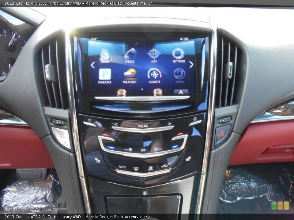Morello Red/Jet Black Accents Interior Controls for the 2013 Cadillac ATS 2.0L Turbo Luxury AWD #80864729
