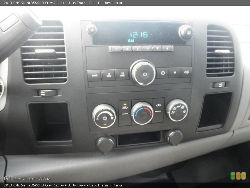 Dark Titanium Interior Controls for the 2013 GMC Sierra 3500HD Crew Cab 4x4 Utility Truck #80865217