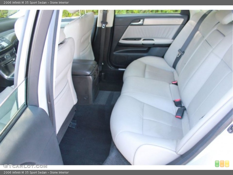 Stone Interior Rear Seat for the 2006 Infiniti M 35 Sport Sedan #80865244
