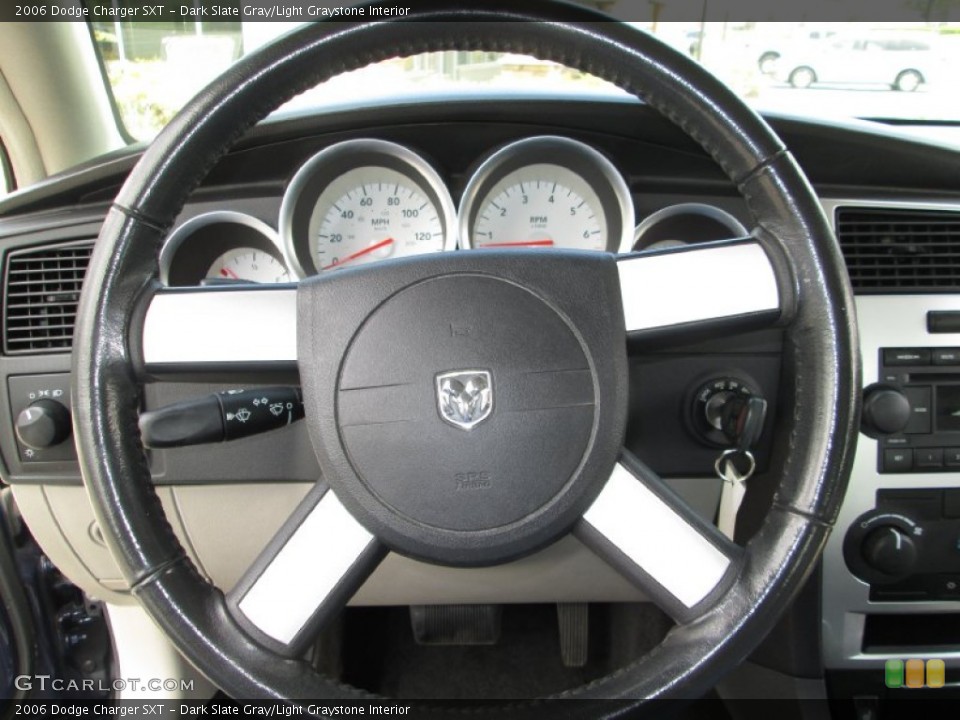 Dark Slate Gray/Light Graystone Interior Steering Wheel for the 2006 Dodge Charger SXT #80867626