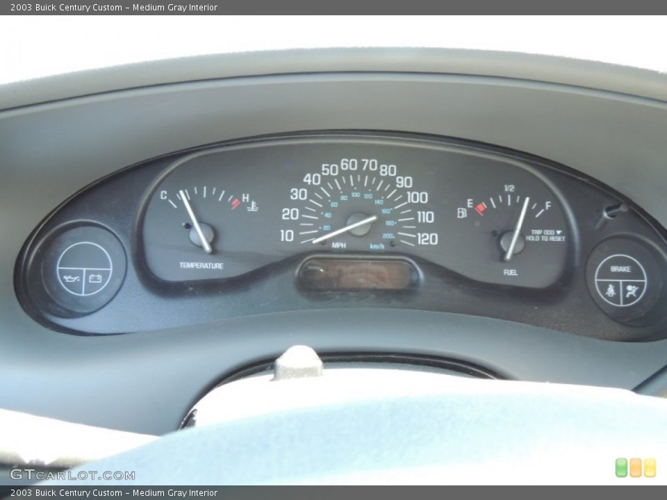 Medium Gray Interior Gauges for the 2003 Buick Century Custom #80867644