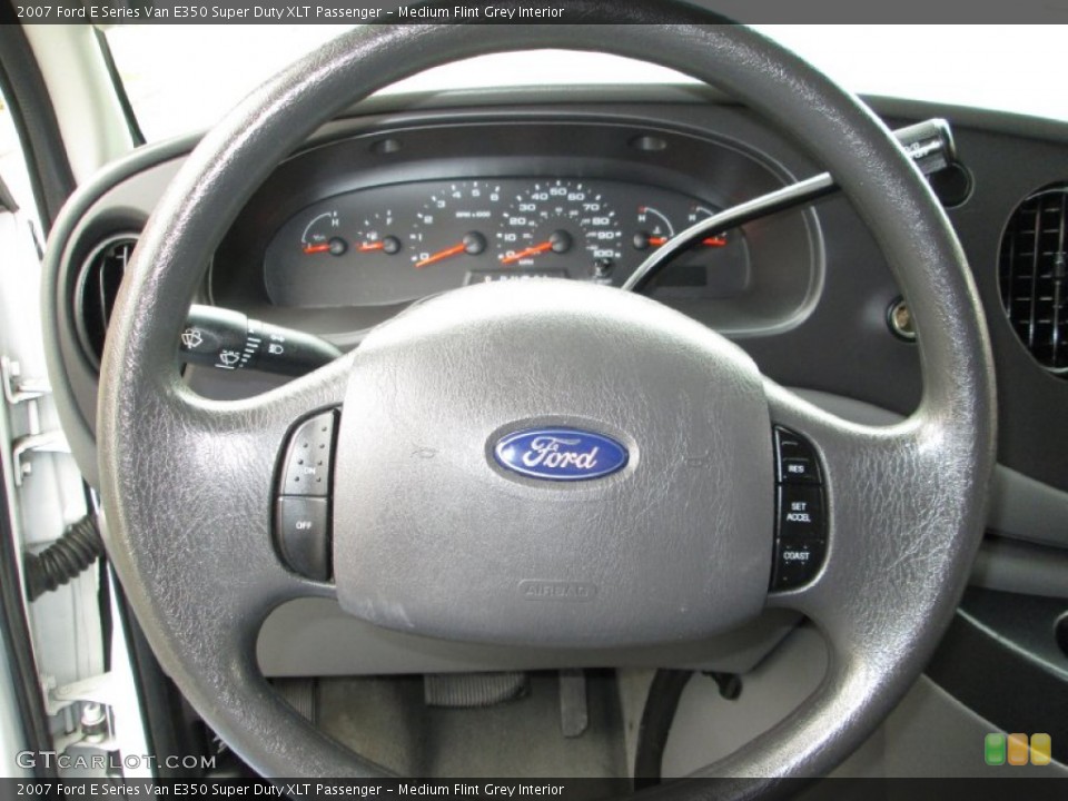 Medium Flint Grey Interior Steering Wheel for the 2007 Ford E Series Van E350 Super Duty XLT Passenger #80868388