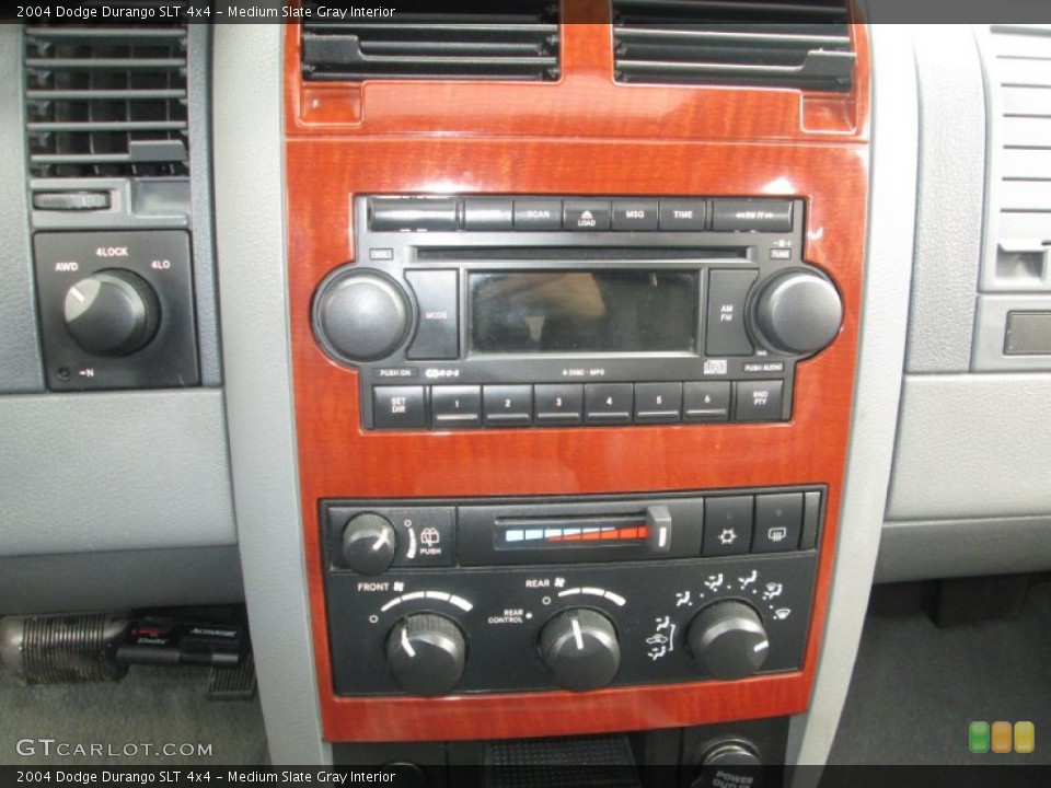 Medium Slate Gray Interior Controls for the 2004 Dodge Durango SLT 4x4 #80869124