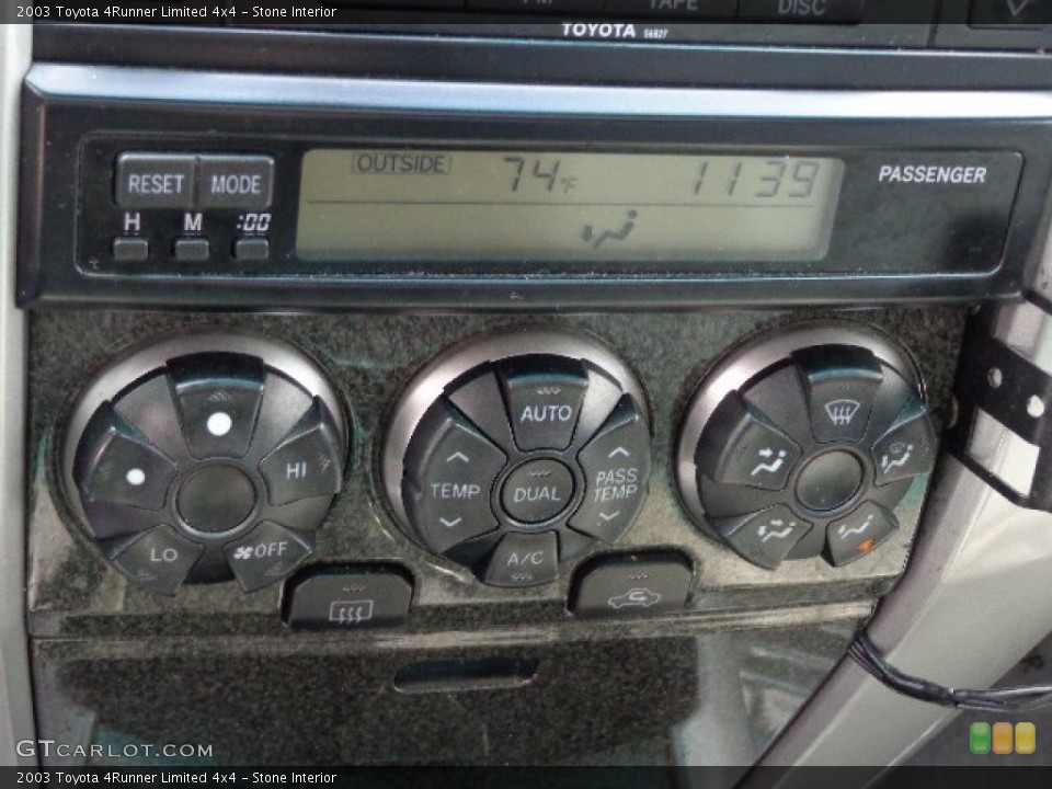 Stone Interior Controls for the 2003 Toyota 4Runner Limited 4x4 #80870399
