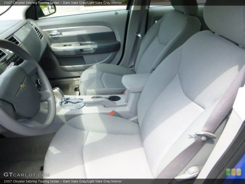 Dark Slate Gray/Light Slate Gray Interior Front Seat for the 2007 Chrysler Sebring Touring Sedan #80872317