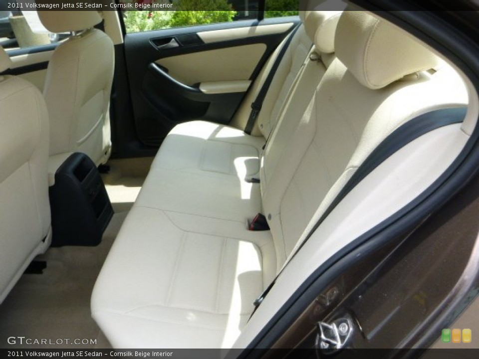 Cornsilk Beige Interior Rear Seat for the 2011 Volkswagen Jetta SE Sedan #80876171