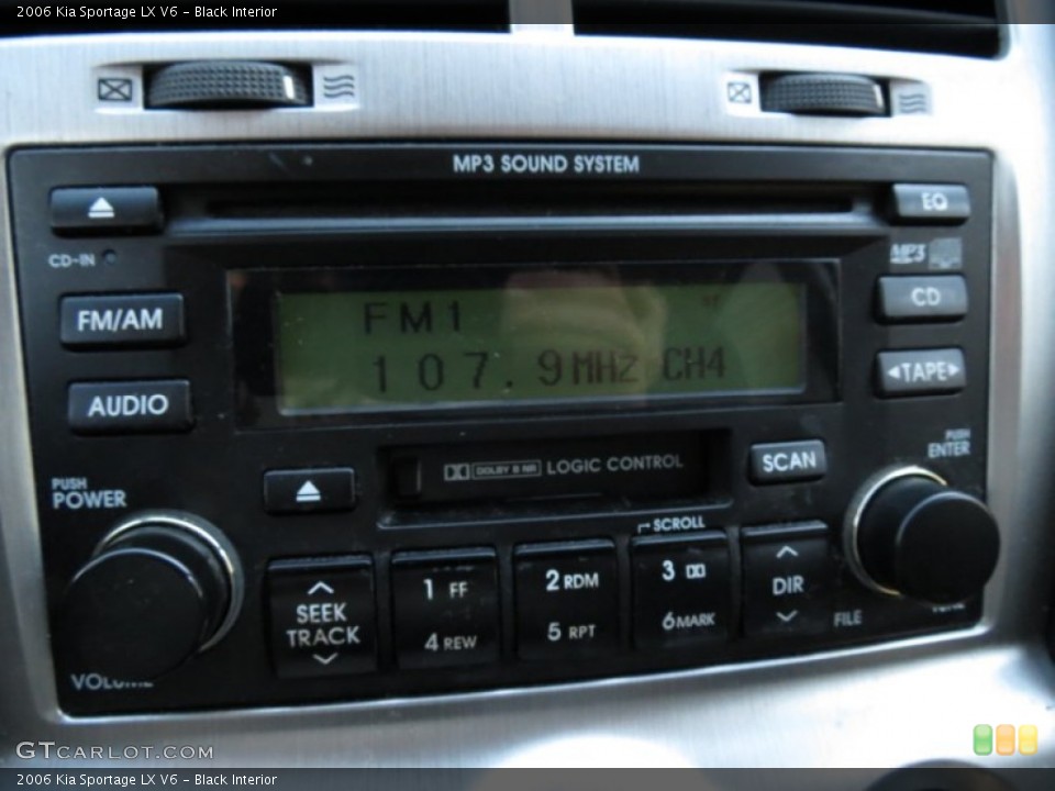Black Interior Audio System for the 2006 Kia Sportage LX V6 #80876200